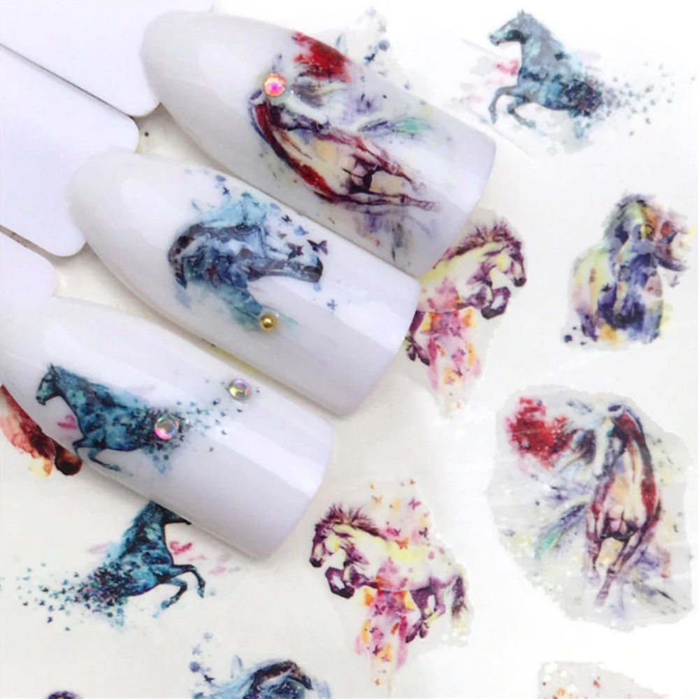 Watercolor Horse Spirit Nail Decals